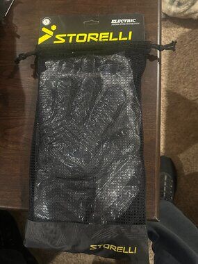 STORELLI ELECTRIC GOALIE GLOVES SIZE 8 BLACK